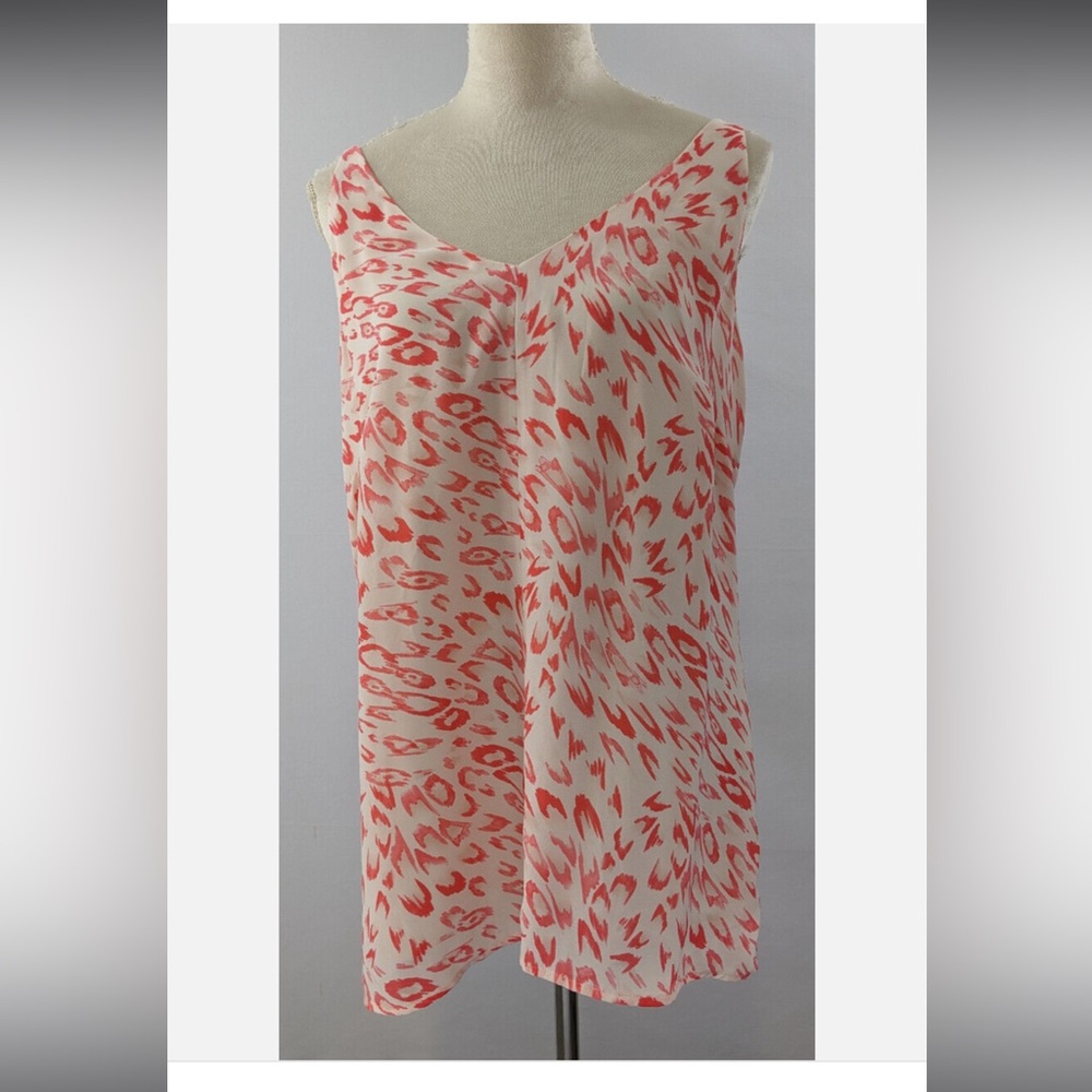 Cabi Camisole Top Peach Fuzz Cream Leopard Print Size  XS